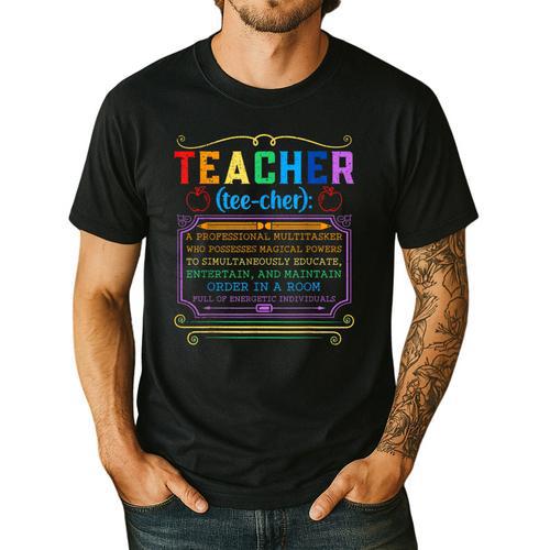 Teacher Definition Teaching School Teacher Men's Casual T-Shirt - teacherstshirts.com AU
