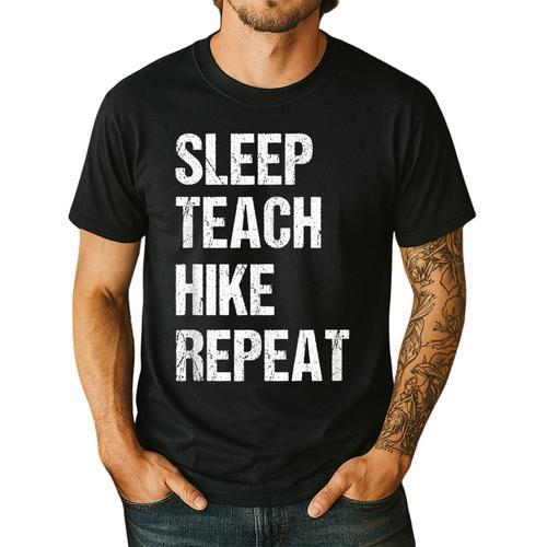 Teacher Hiking Shirt Teaching Hiker T Shirt Men's Casual T-Shirt - teacherstshirts.com AU