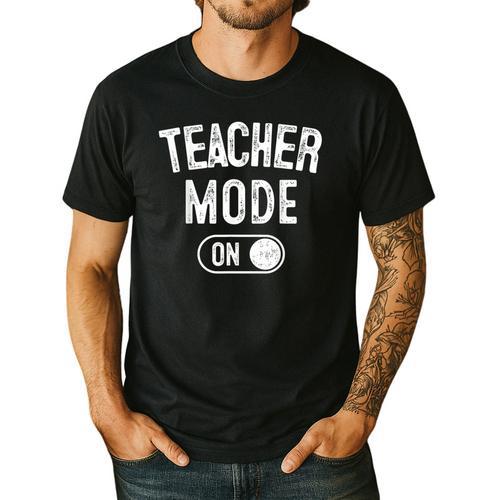 Teacher Mode On School Education Educator Men's Casual T-Shirt - teacherstshirts.com CA