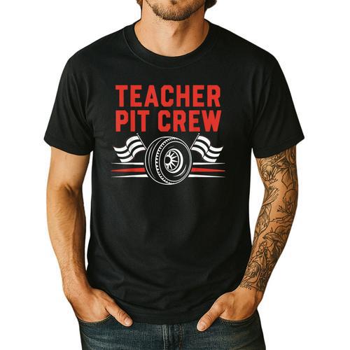 Teacher Pit Crew Race Car Driver Costume Men Women Kids Men's Casual T-Shirt - teacherstshirts.com