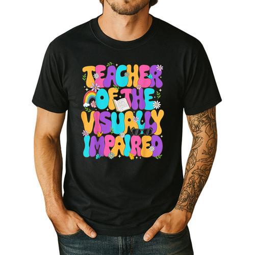Teacher Of The Visually Impaired Blindness Awareness Men's Casual T-Shirt - teacherstshirts.com AU