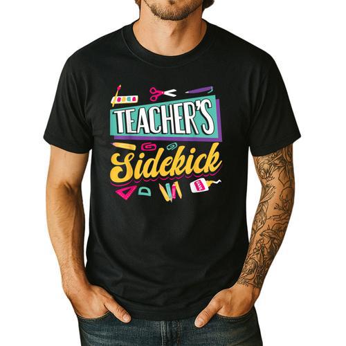 Teacher's Sidekick Teacher Assisting Teaching Assistant Men's Casual T-Shirt - teacherstshirts.com