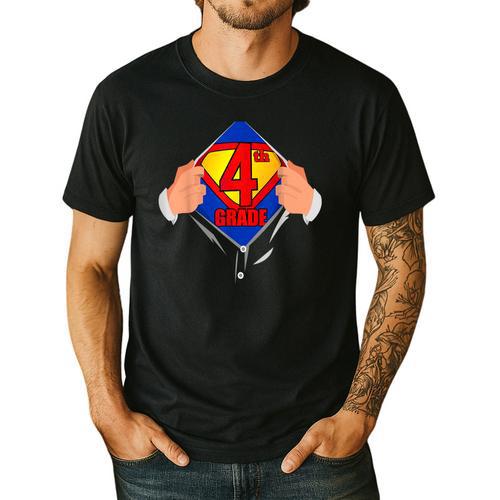 Teachers Are Superheroes 4th Grade Super Teacher Staff Men Women Men's Casual T-Shirt - teacherstshirts.com