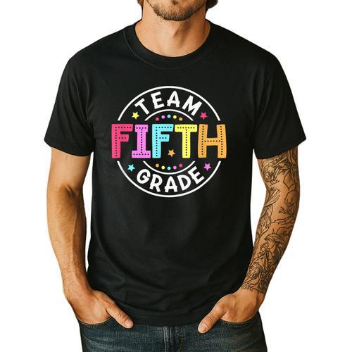 Team Fifth Grade Teacher Back To School 5th Grade Squad Kids Men's Casual T-Shirt - teacherstshirts.com AU