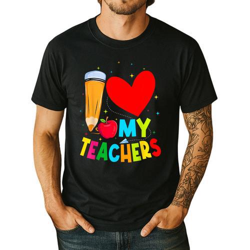 Teens Graduation I Heart My Teachers I Love My Teachers Men's Casual T-Shirt - teacherstshirts.com DE