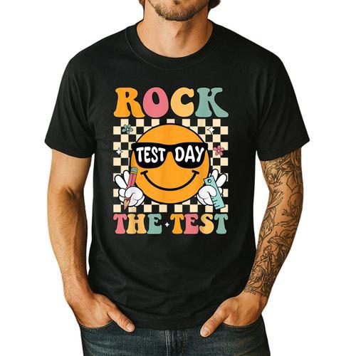 Test Day Rock The Test Teacher Testing Day You Got This Men's Casual T-Shirt - teacherstshirts.com UK