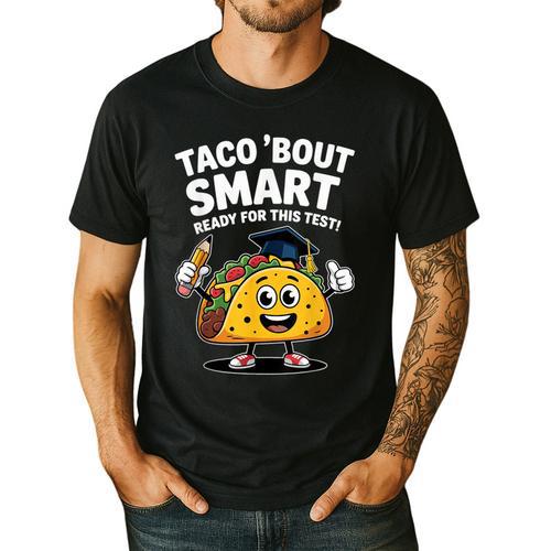 Test Day Teacher Shirt Motivational Testing Day Taco Testing Men's Casual T-Shirt - teacherstshirts.com DE