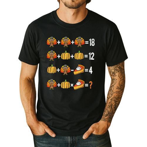 Thanksgiving Order Of Operations Thanksgiving Math Teacher Men's Casual T-Shirt - teacherstshirts.com