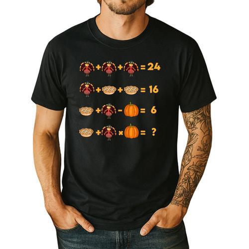 Thanksgiving Order Of Operations Turkey Quiz Math Teacher Men's Casual T-Shirt - teacherstshirts.com CA