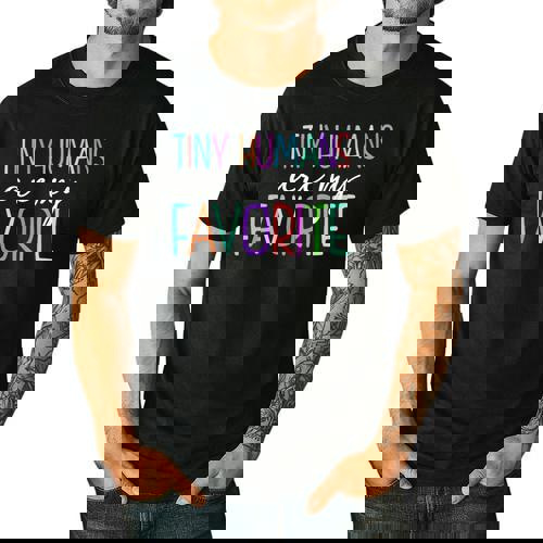 Tiny Humans Are My Favorite Daycare Provider Teacher Daycare Men&#x27;s Casual T-Shirt - teacherstshirts.com