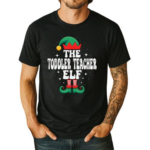 The Toddler Teacher Elf Christmas Matching Family Men's Casual T-Shirt - teacherstshirts.com AU