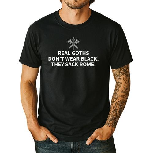 History Teacher Real Goths Sack Rome Men's Casual T-Shirt - teacherstshirts.com AU