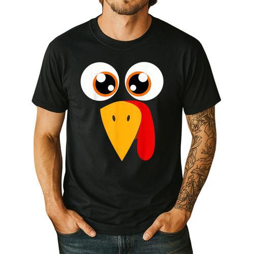 Turkey Face Halloween Costume Thanksgiving Teacher Nurse Men's Casual T-Shirt - teacherstshirts.com CA