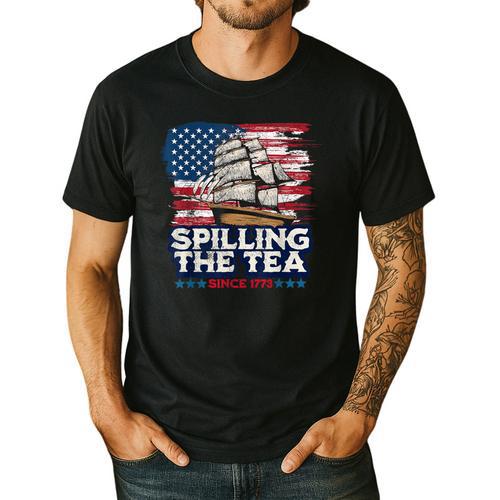 US History Teacher Boston Spilling The Tea Since 1773 Men's Casual T-Shirt - teacherstshirts.com AU