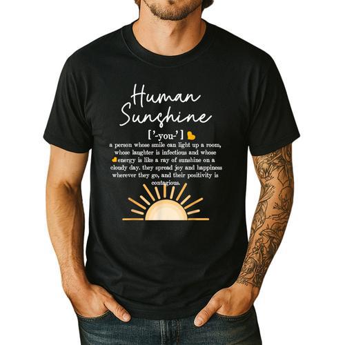 Vintage Human Sunshine Definition Teachers Mom Boss Women Men's Casual T-Shirt - teacherstshirts.com UK