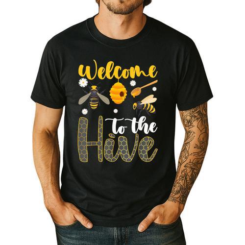 Welcome To The Hive Bee Teacher Back To School Men's Casual T-Shirt - teacherstshirts.com