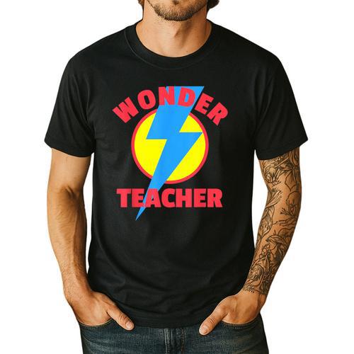 Wonder Teacher Teacher Halloween Tshirt Men's Casual T-Shirt - teacherstshirts.com