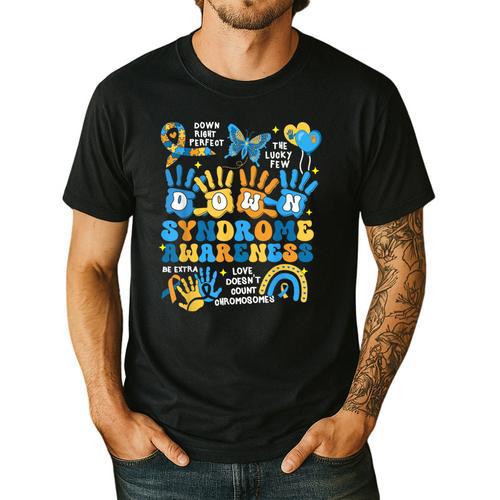 World Down Syndrome Day Awareness T21 Teacher Women Men Kids Men's Casual T-Shirt - teacherstshirts.com UK