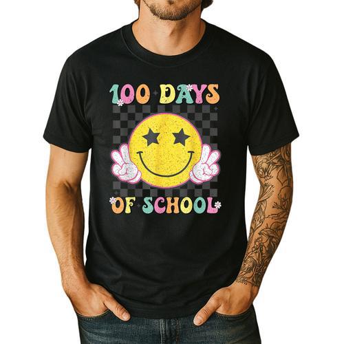 100th Day Of School Teacher Kids 100 Days Of School Men's Casual T-Shirt - teacherstshirts.com AU