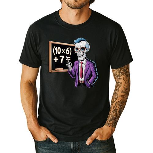 67 Math Teacher Meme Brainrot Six Seven Halloween Equation Men's Casual T-Shirt - teacherstshirts.com UK