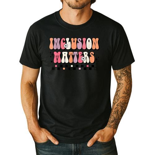 Boho Inclusion Matters Special Education SPED Teacher Women Men's Casual T-Shirt - teacherstshirts.com CA