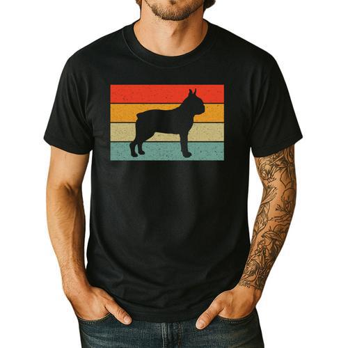 Boston Terrier Dog Lover Retro Vintage Cool For Dog Owner Men's Casual T-Shirt - Bostonterriersmerch.com
