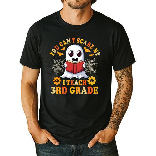 You Cant Scare Me I Teach 3rd Grade Teacher Halloween Men's Casual T-Shirt - teacherstshirts.com