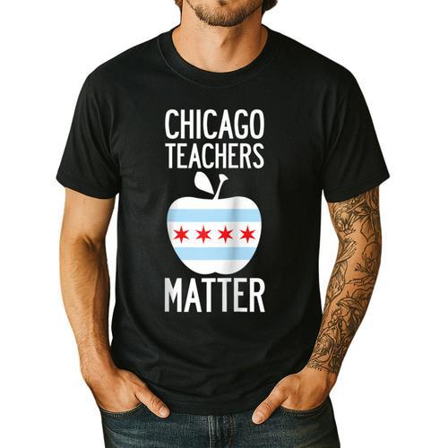 Chicago Teachers Matter Support Union Education Red For Ed Raglan Baseball Tee Men's Casual T-Shirt - teacherstshirts.com AU
