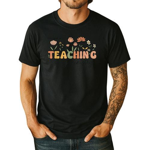 Christian Teacher Teaching Is My Ministry Faith Bible Verse Men's Casual T-Shirt - teacherstshirts.com DE