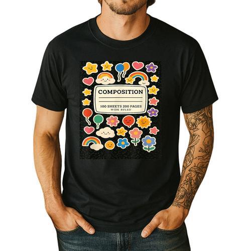 Composition Notebook Costume Teacher Matching Halloween Book Men's Casual T-Shirt - teacherstshirts.com DE