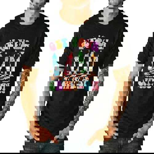 Get Your Cray-On Preschool Teacher Kindergarten Teacher Men&#x27;s Casual T-Shirt - teacherstshirts.com