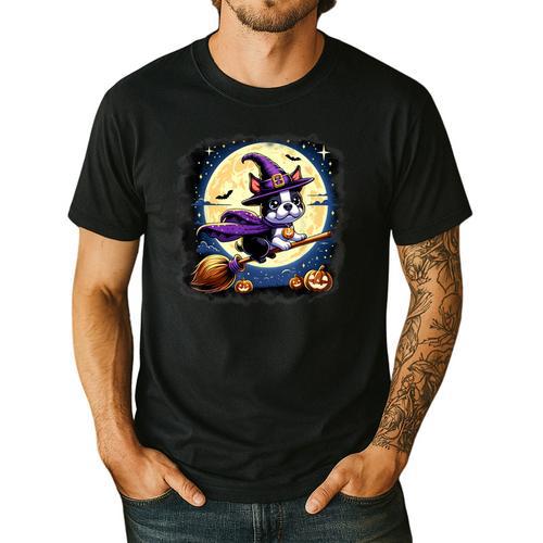 Cute Boston Terrier Halloween Costume Dog Lover Women Girls Men's Casual T-Shirt - Bostonterriersmerch.com