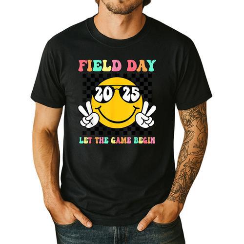 Field Day 2025 Let The Games Begin Yellow Team Teachers Kids Men's Casual T-Shirt - teacherstshirts.com