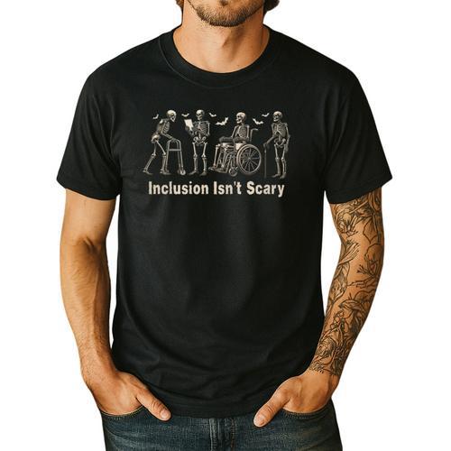 Inclusion Isn't Scary Skeleton Halloween Sped Teacher Premium Tri-Blend Men's Casual T-Shirt - teacherstshirts.com AU