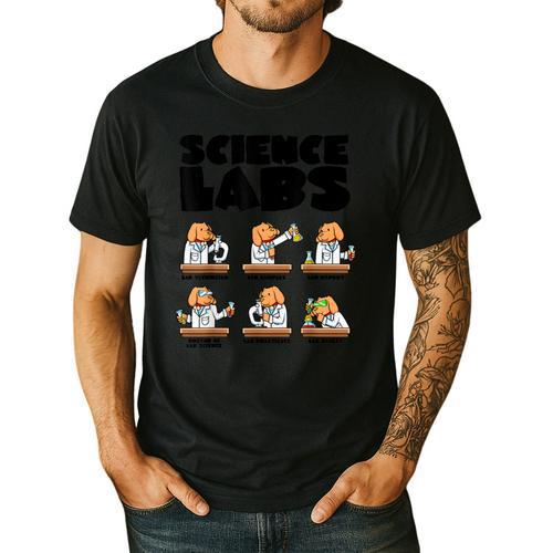 Labrador Retriever Science Labs Dog Lover Teacher Men's Casual T-Shirt - teacherstshirts.com