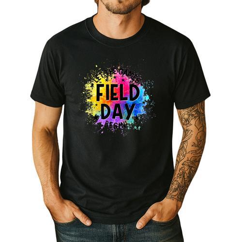 Let The Games Begin Field Day Fun Day Teachers Boys Girls Men's Casual T-Shirt - teacherstshirts.com