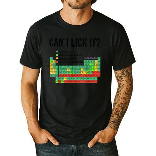 Can I Lick It Periodic Table Chart Science Teacher Men's Casual T-Shirt - teacherstshirts.com AU