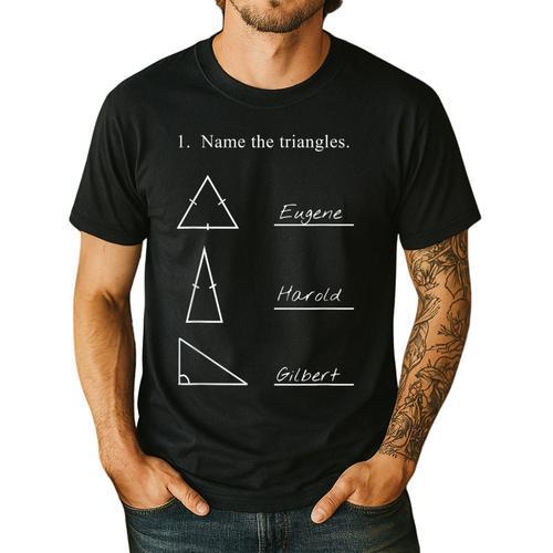 Math Teacher Name The Triangles Joke Humorous Teachers Men's Casual T-Shirt - teacherstshirts.com AU