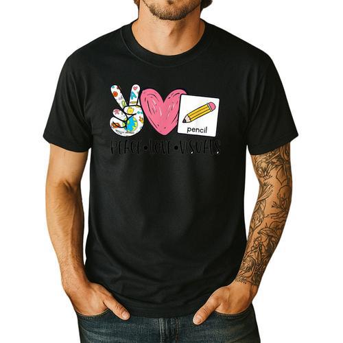 Peace Love Visuals Special Education Teacher Dream Team Men's Casual T-Shirt - teacherstshirts.com CA