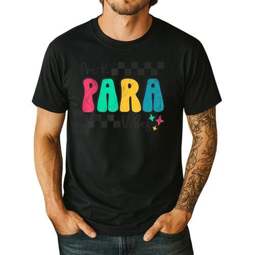 Pre-K Paraprofessional Teacher Back To School Vibes Men's Casual T-Shirt - teacherstshirts.com CA