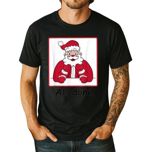 Retro All Done Christmas Special Ed Teacher Team Santa Women Men's Casual T-Shirt - teacherstshirts.com UK