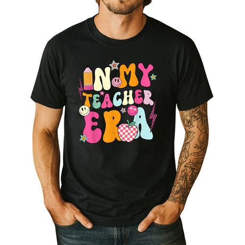 Retro Groovy In My Teaching Era Best Teacher Appreciation Men's Casual T-Shirt - teacherstshirts.com CA