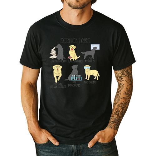 Science Labs Dogs Labrador Retriever Science Teacher Men's Casual T-Shirt - teacherstshirts.com DE