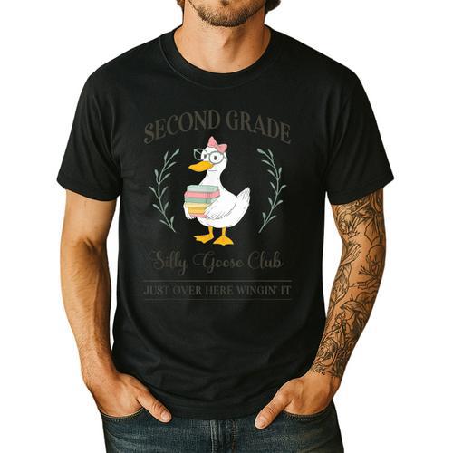 Second Grade Silly Goose Club For Teacher Or Student Men's Casual T-Shirt - teacherstshirts.com UK