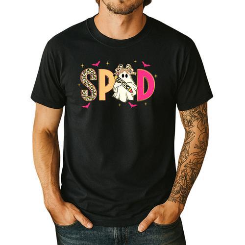 Sped Teacher Halloween Ghost Special Education Preppy Fall Men's Casual T-Shirt - teacherstshirts.com DE
