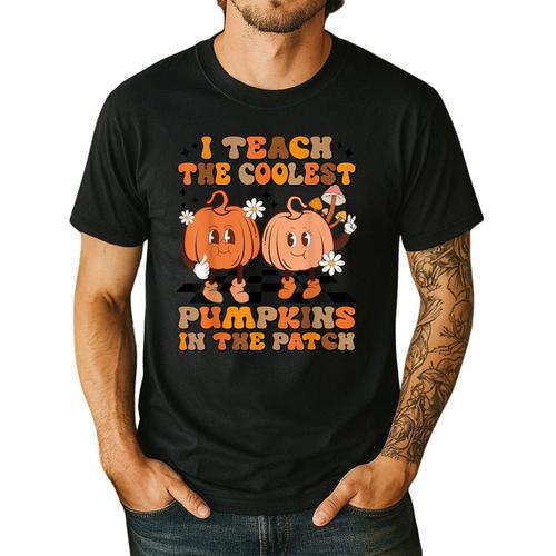 I Teach The Coolest Pumpkins In The Patch Teacher Halloween Men's Casual T-Shirt - teacherstshirts.com AU