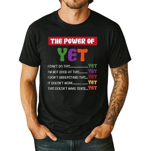 Teacher Growth Mindset Power Of Yet Men's Casual T-Shirt - teacherstshirts.com AU