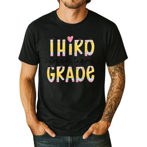 Third Grade Dream Team Back To School 3rd Grade Teacher Men's Casual T-Shirt - teacherstshirts.com CA