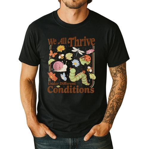 We All Thrive Under Different Conditions SPED Teacher Men's Casual T-Shirt - teacherstshirts.com UK