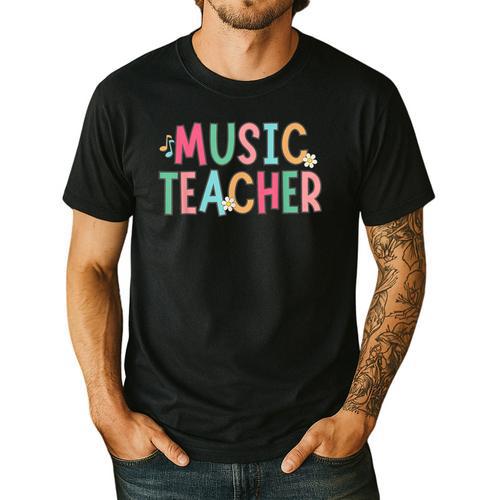 Women Music Teacher First Day Of School Elementary School Men's Casual T-Shirt - teacherstshirts.com AU